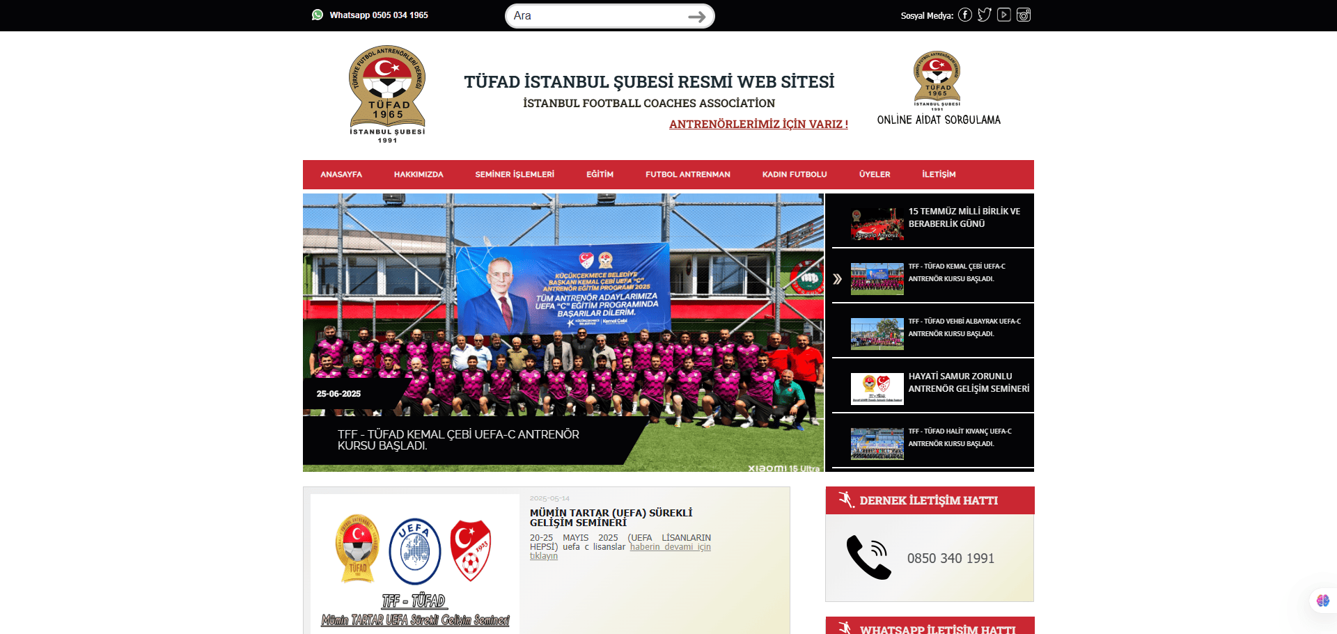 Tufad İstanbul Web Sitesi Görseli